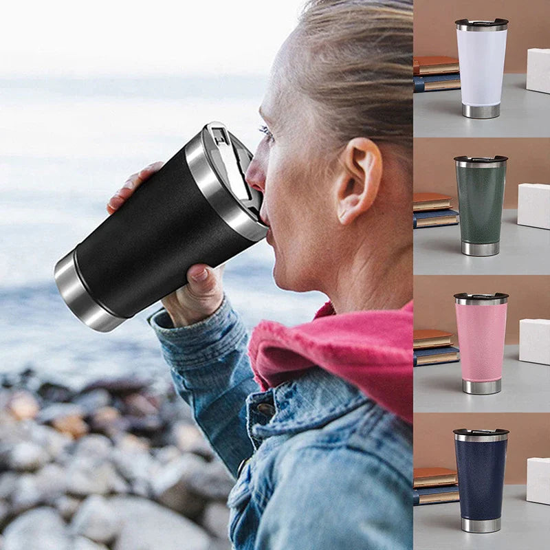Copo Térmico Inox com Abridor